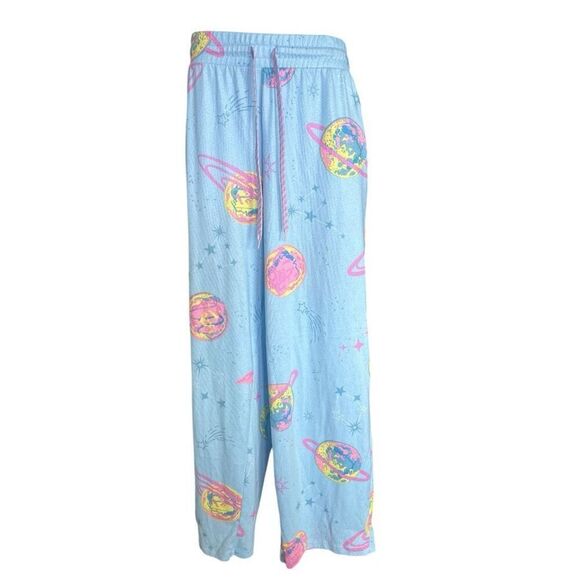 Womens Briefly Stated Celestial Space Planet Luxe Pajama Pants - Sz L - Picture 3 of 3